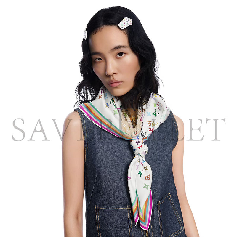 l0*is V*t0n murakami lv x tm monogram multicolor square 90 m94967 (90*90cm)